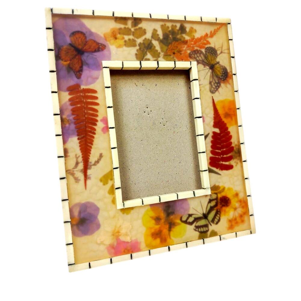 Vintage Floral Resin Frame Jordan Mark Secret Garden Dental Edge for 3.5x5" Pic